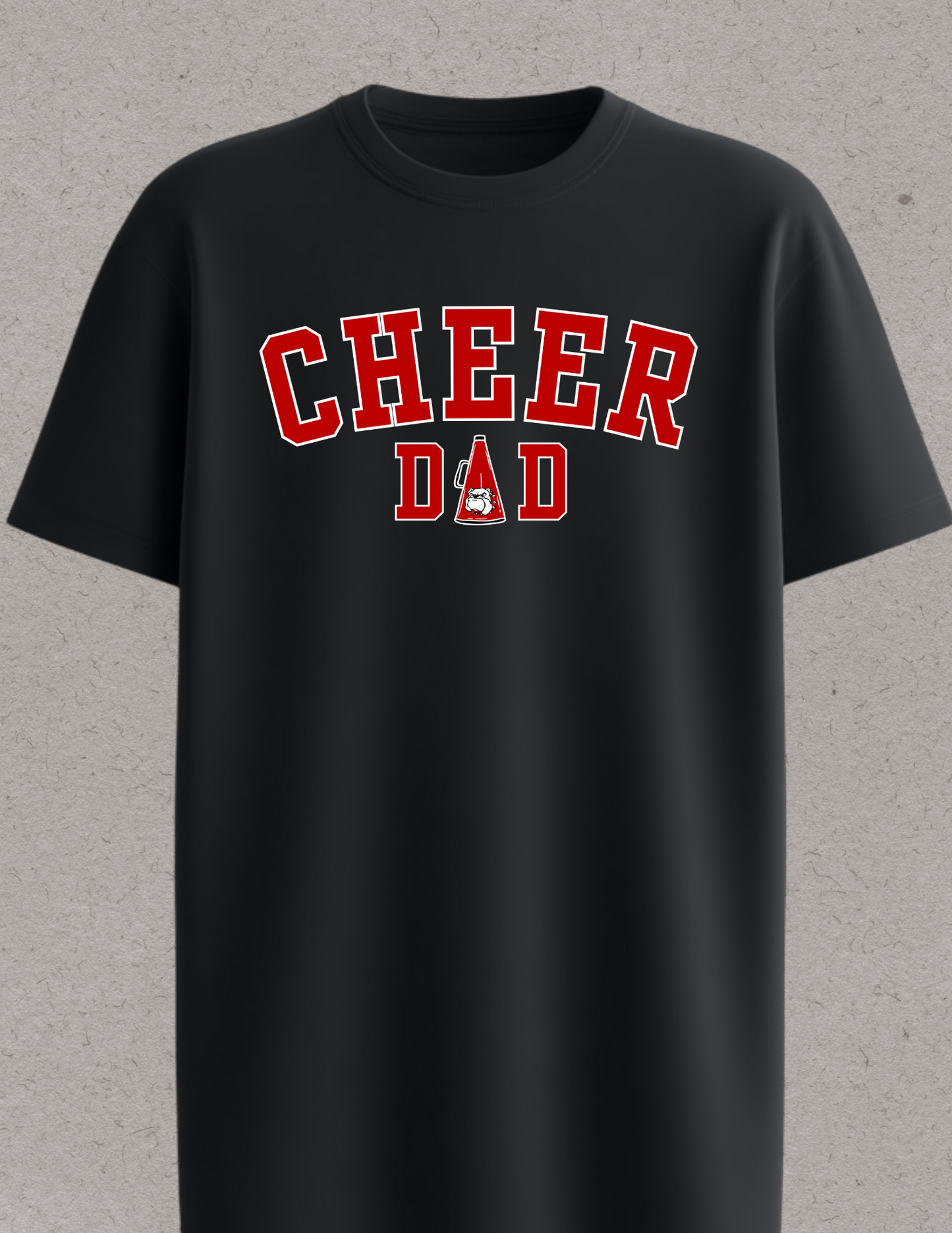 Bulldogs Cheer Dad Logo in Red