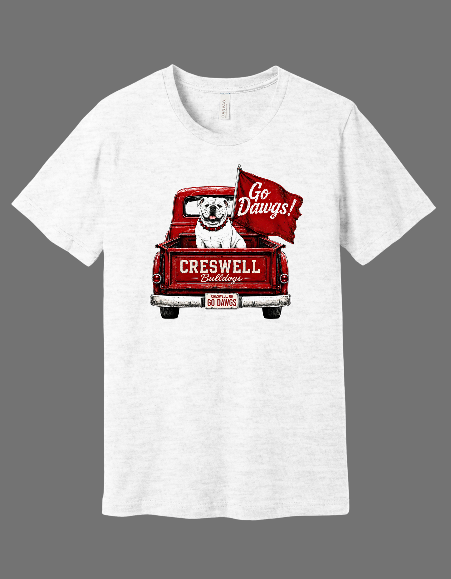 Bulldogs Mascot in Vintage Truck