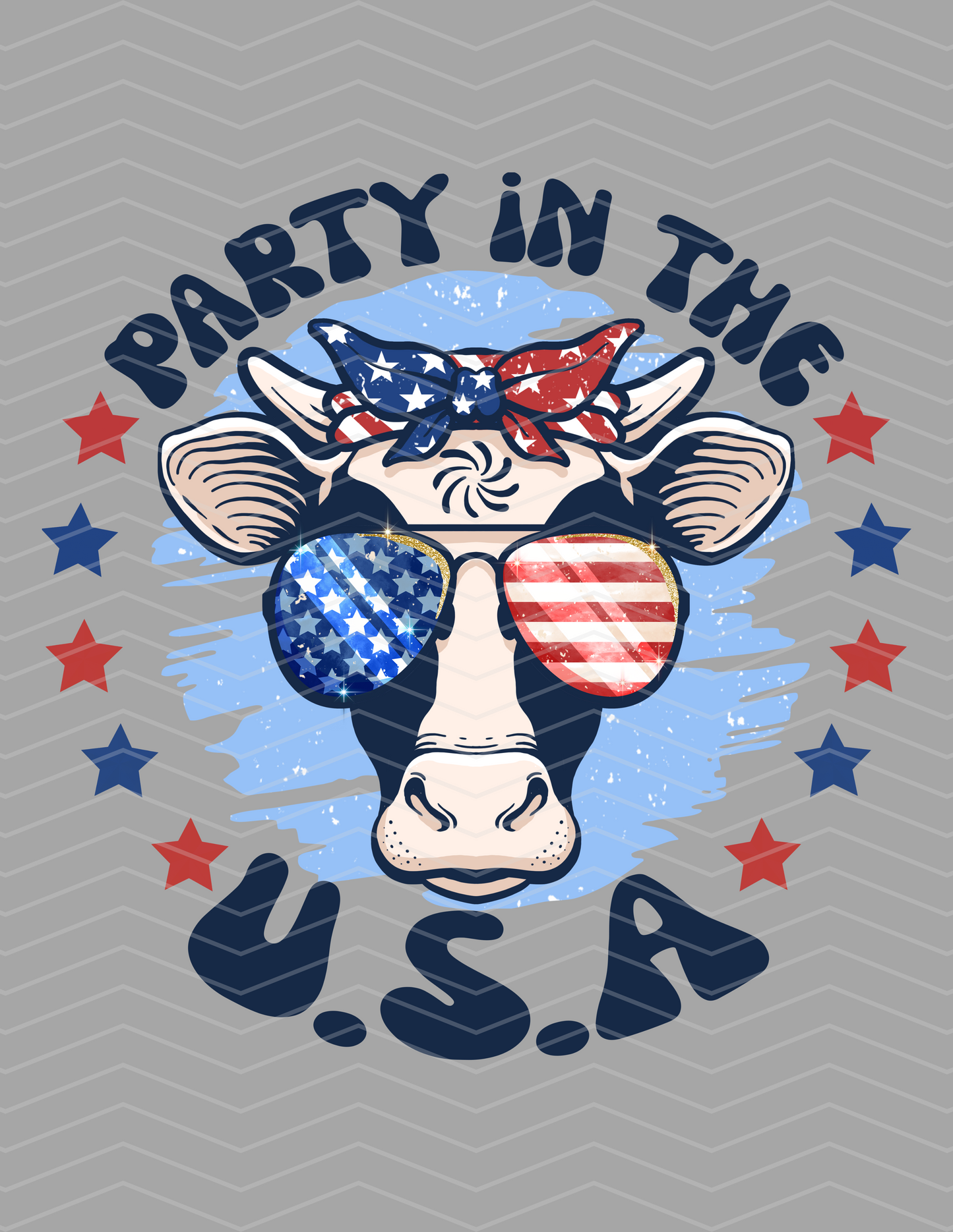 Party In The USA Cow Graphic!