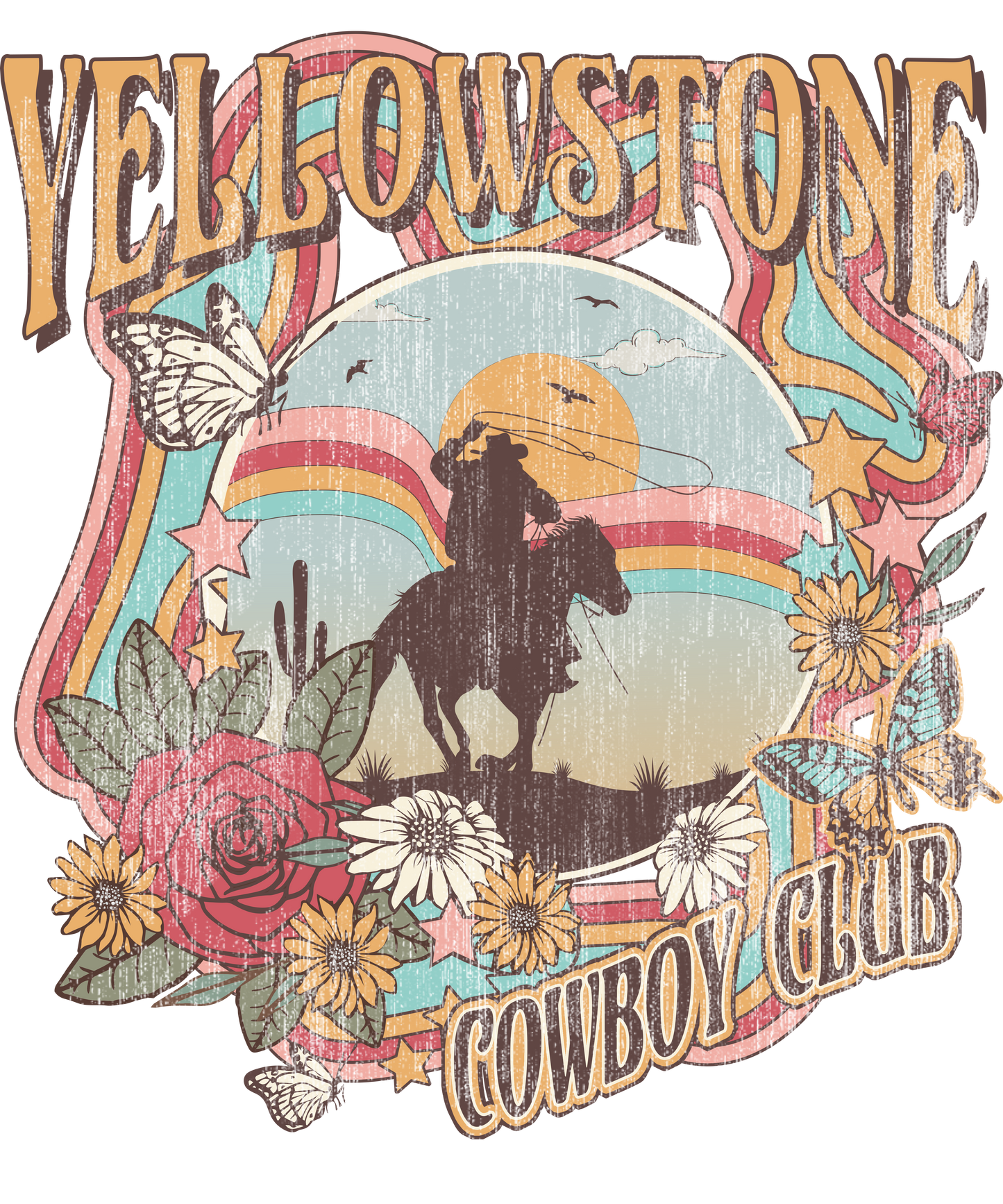 Yellowstone Distressed Logo