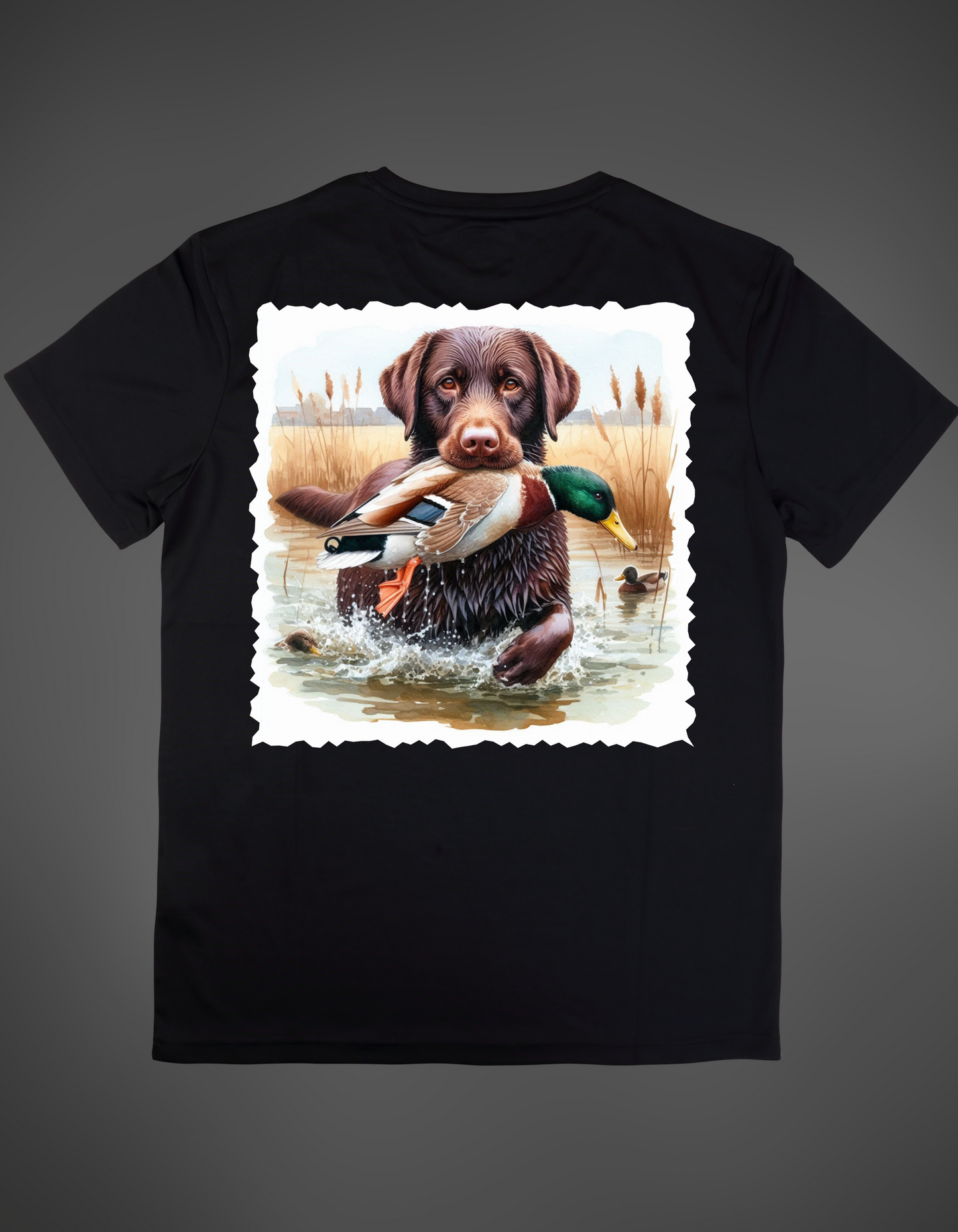Chocolate Lab Duck Hunting