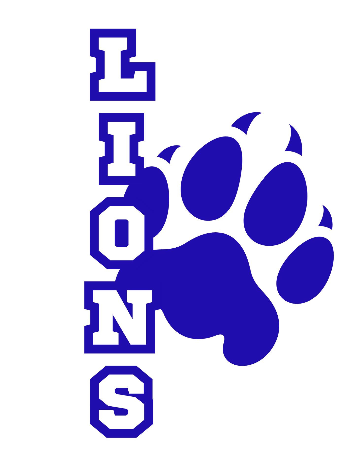 Vertical Lions And Paw