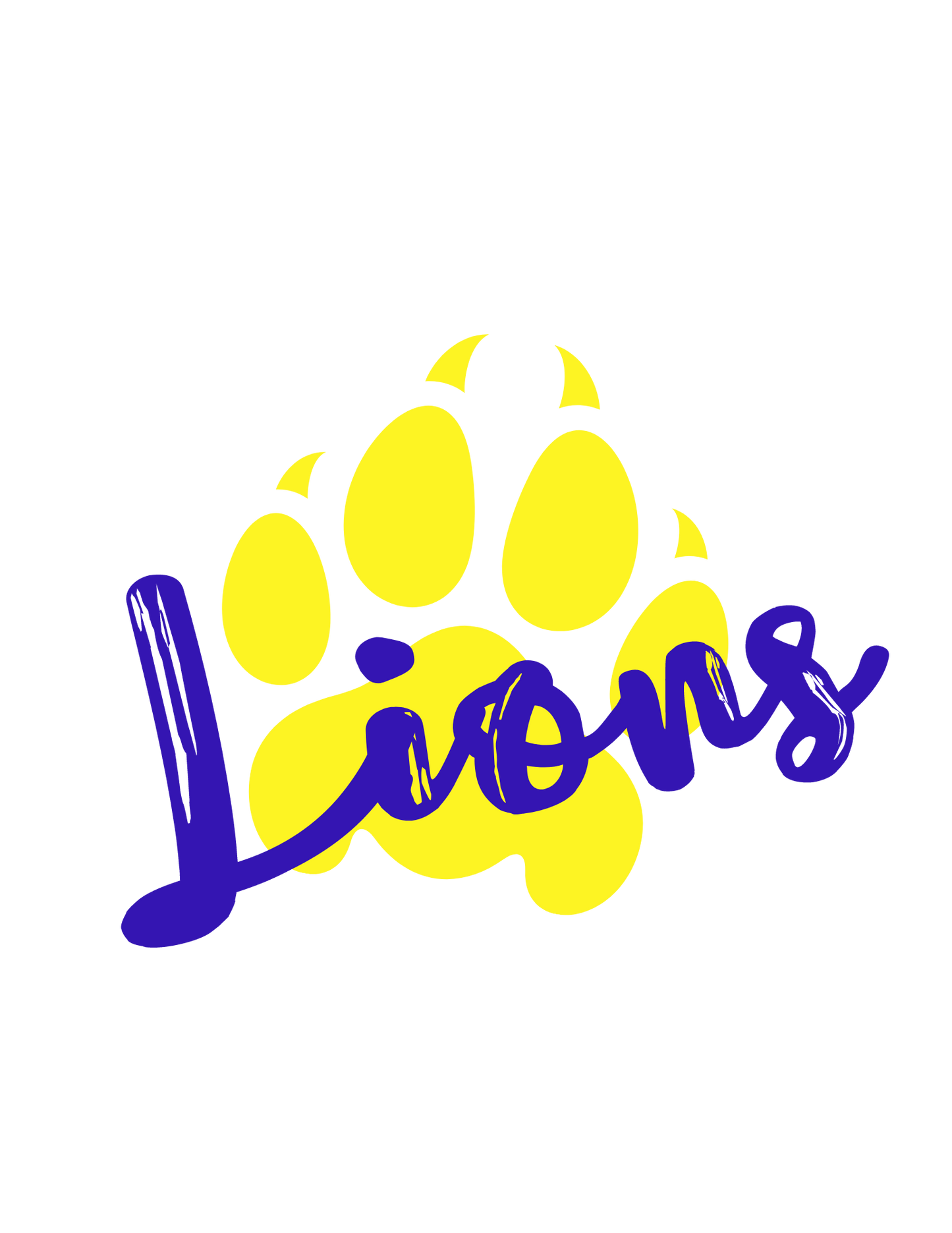 Blue & Gold Lions with Paw