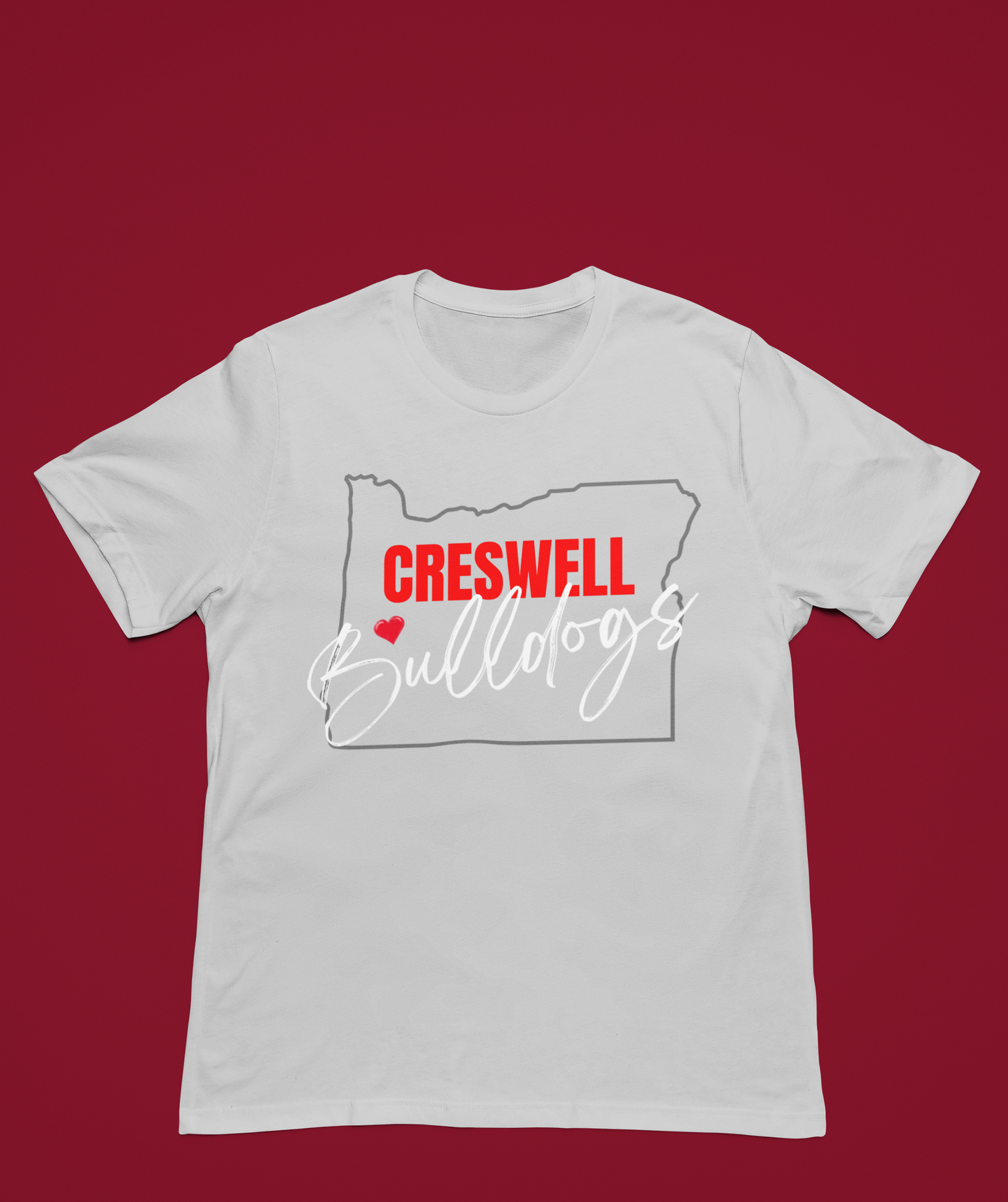 Heart Of Oregon Creswell Bulldogs In White Logo!