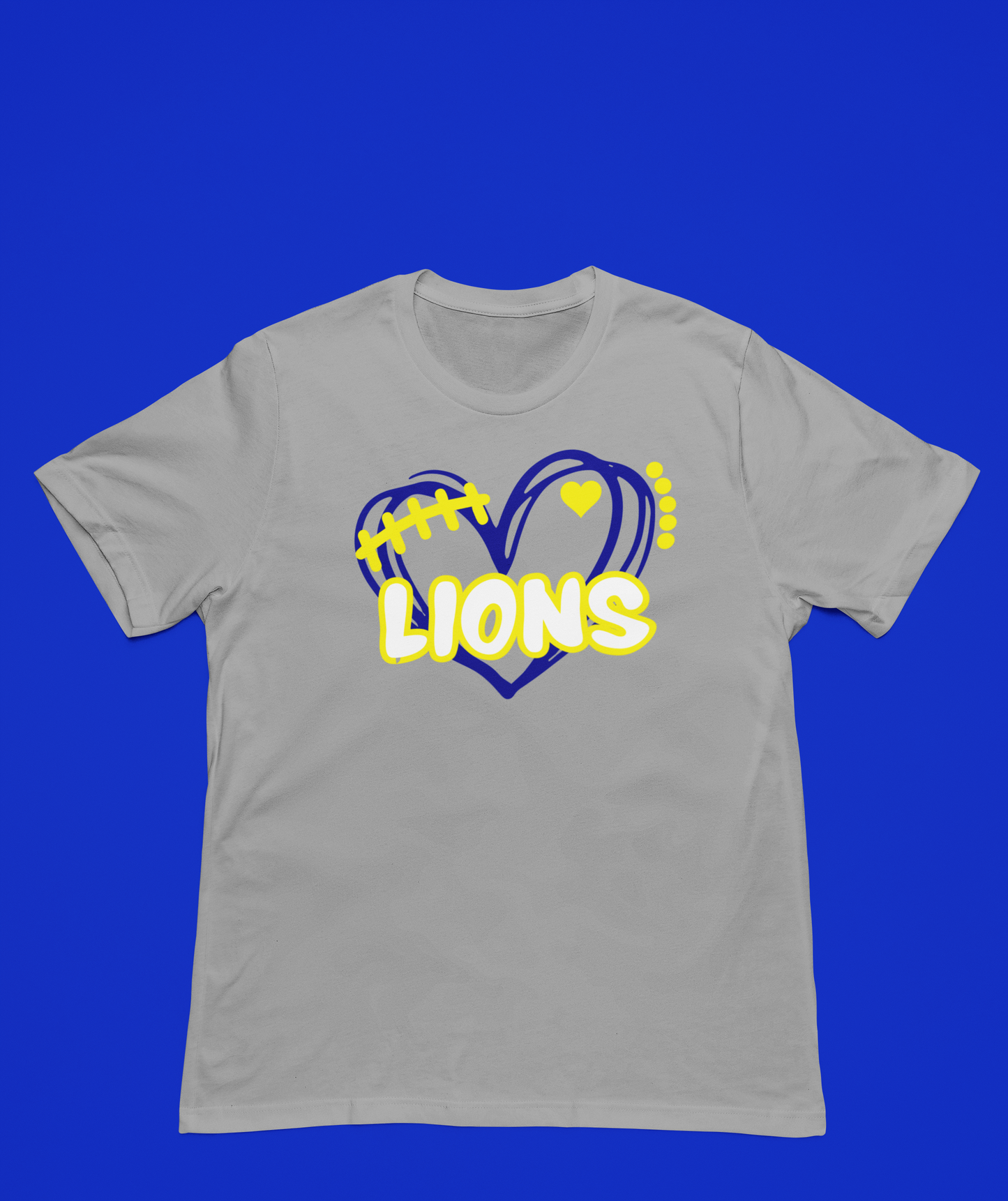 Lions Football Heart In Blue!