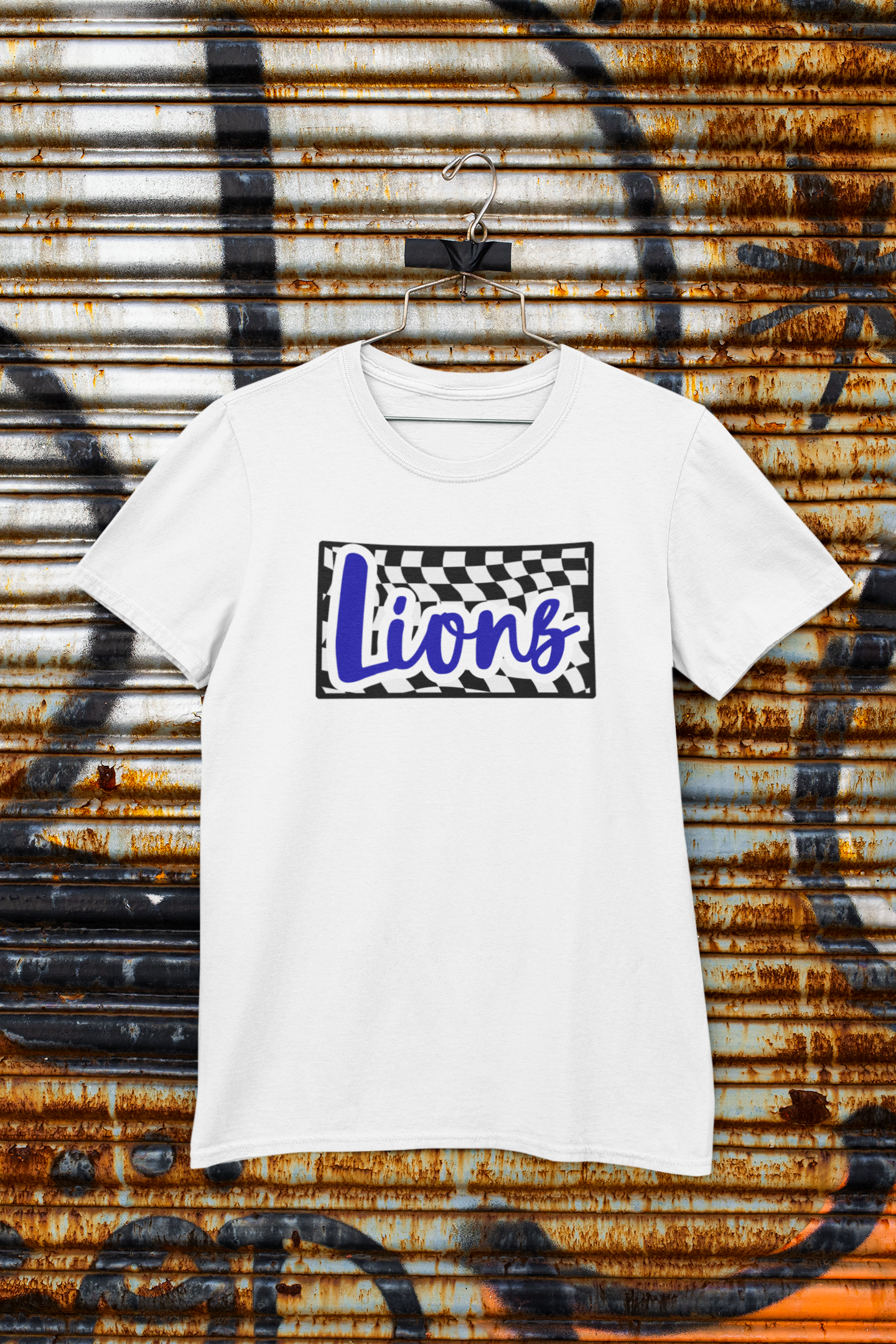 Retro Checkered Lions
