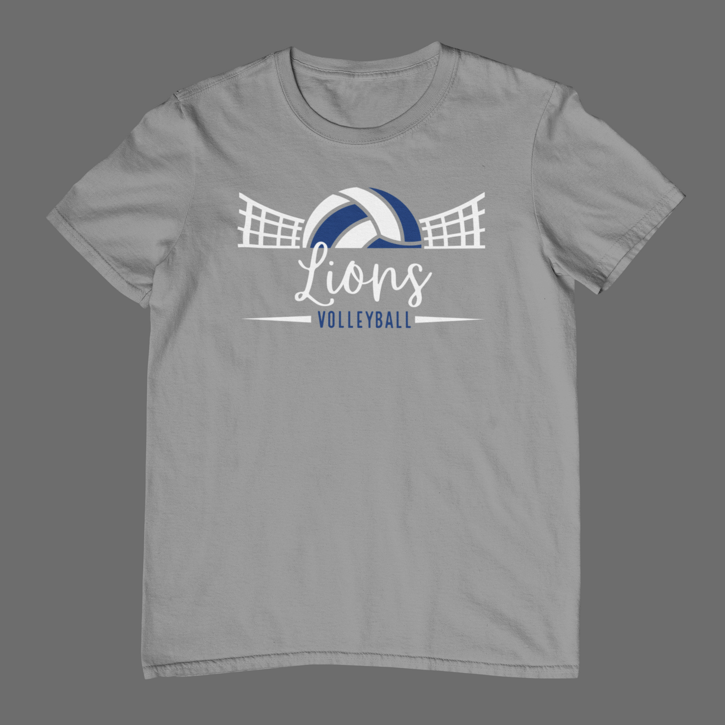 Cottage Grove Lions Blue & White Volleyball Logo