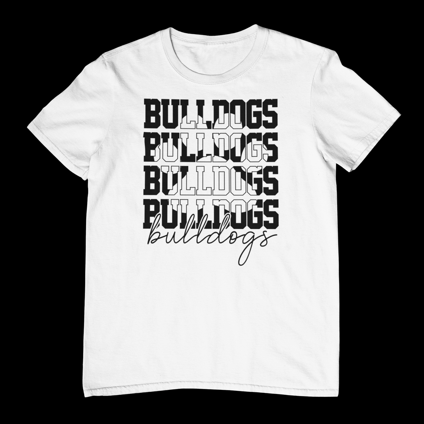 Bulldogs Stacked Up - Black