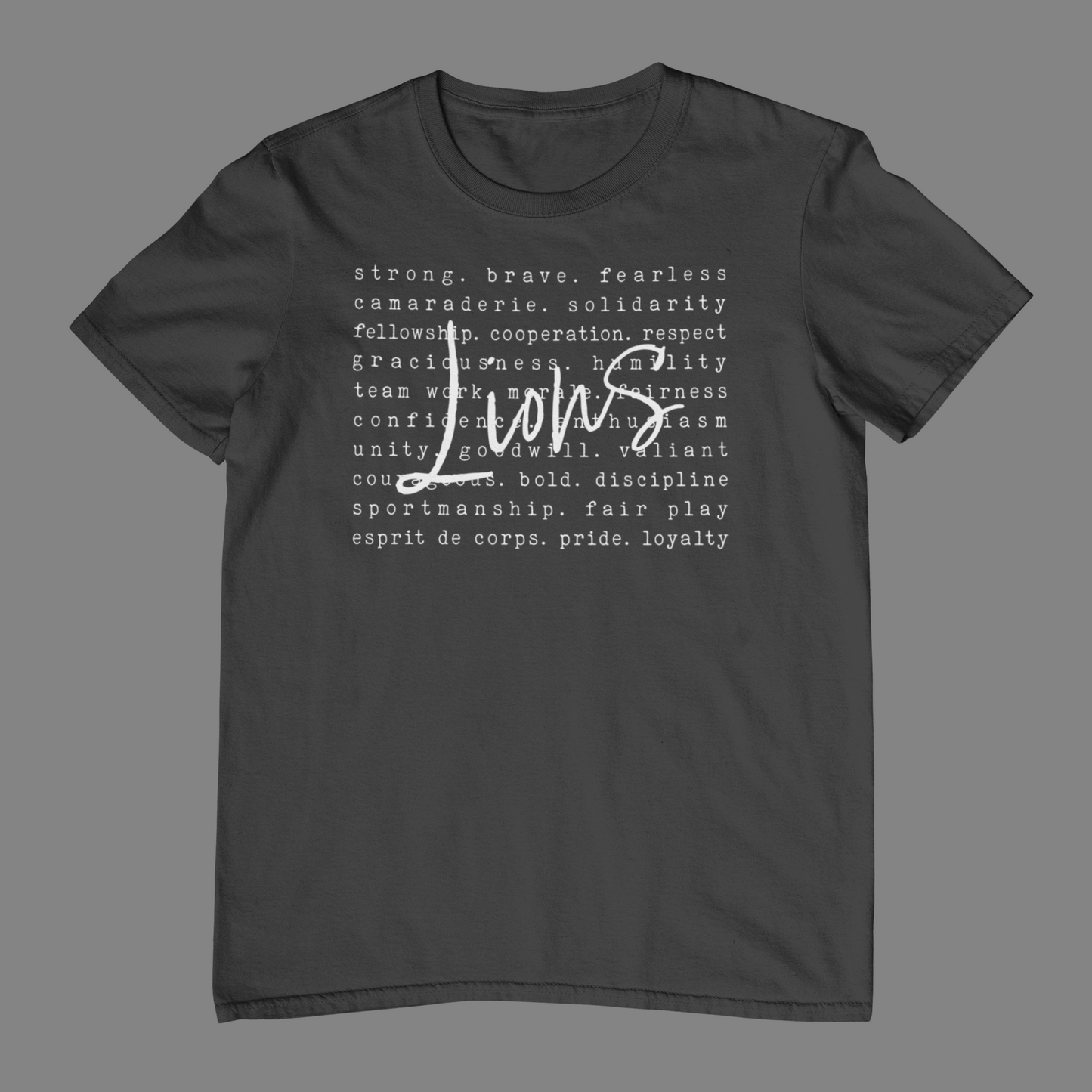 Lions Strong & Brave - White