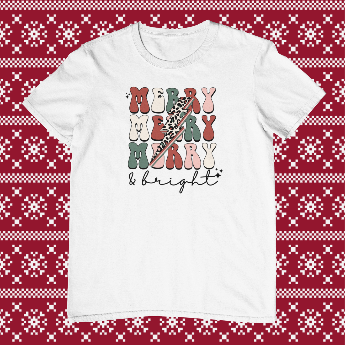 Merry & Bright Lightning Bolt Logo