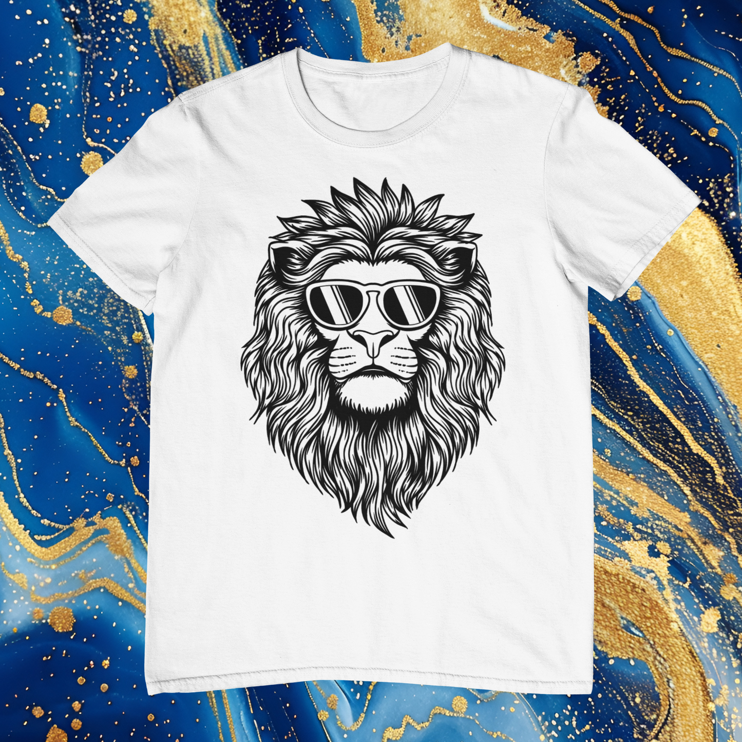 Black & White Cool Lion Mascot Graphic!