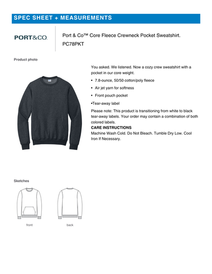 F.E.T.C.H. Logo-Unisex Pocket Crew Neck
