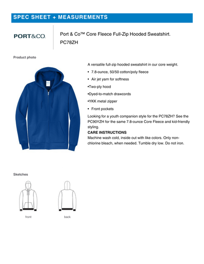 BLACK FULL ZIP HOODIE DESIGN #1
