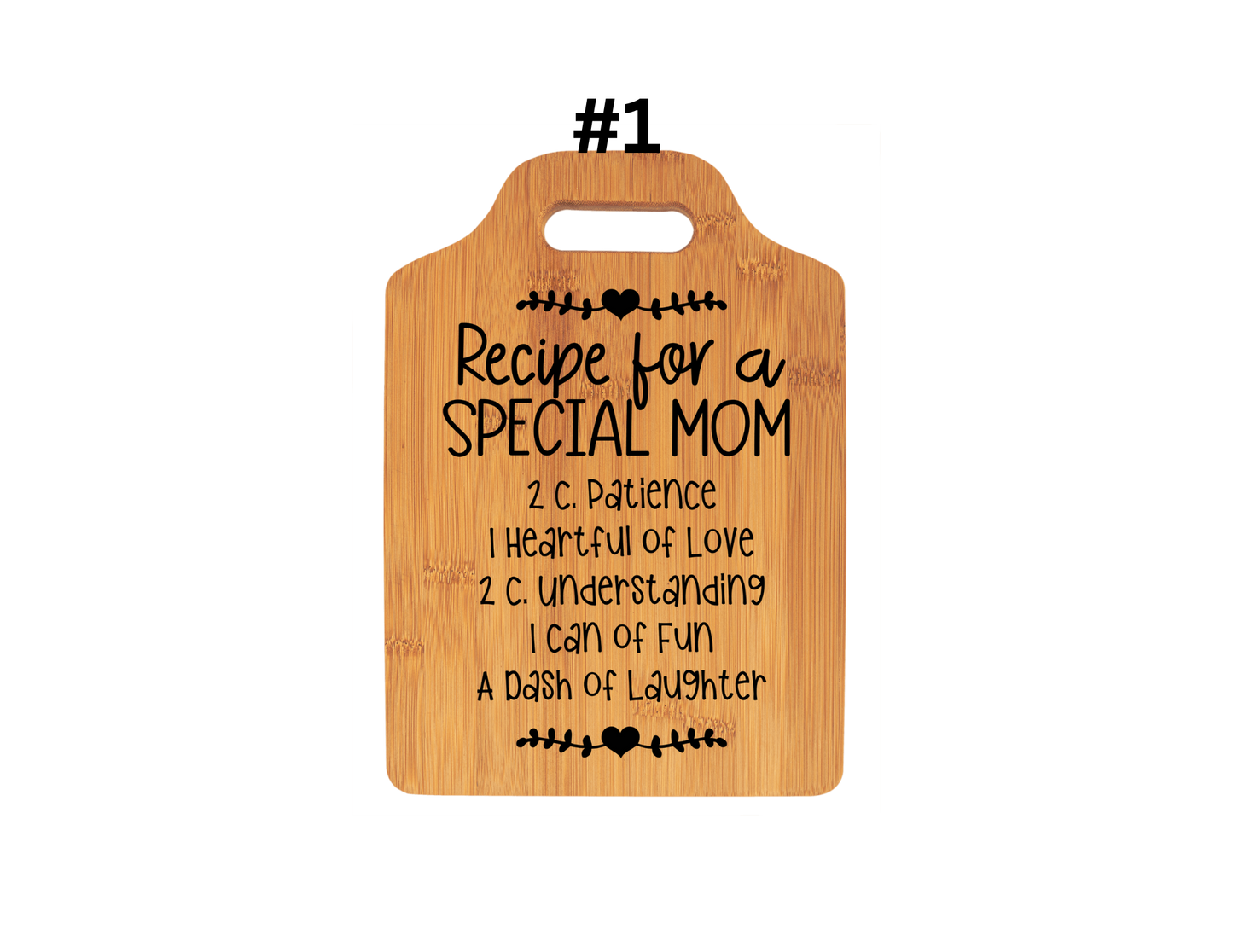 Recipe For A Special Mom Cutting Board