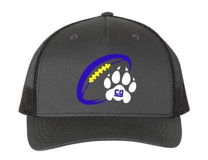 Blue & Gold Lions Paw Print & Football Hat