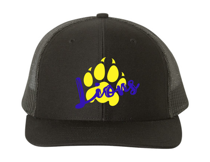 Blue & Gold Lions Paw Print Hat