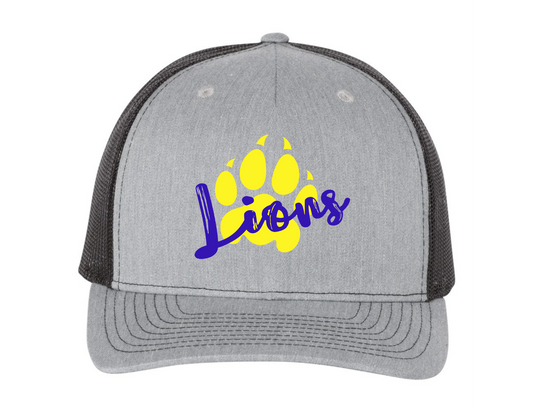 Blue & Gold Lions Paw Print Hat