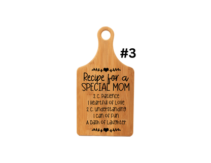 Recipe For A Special Mom Cutting Board