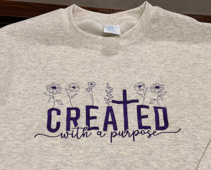 CREATED With A Purpose Embroidered Design