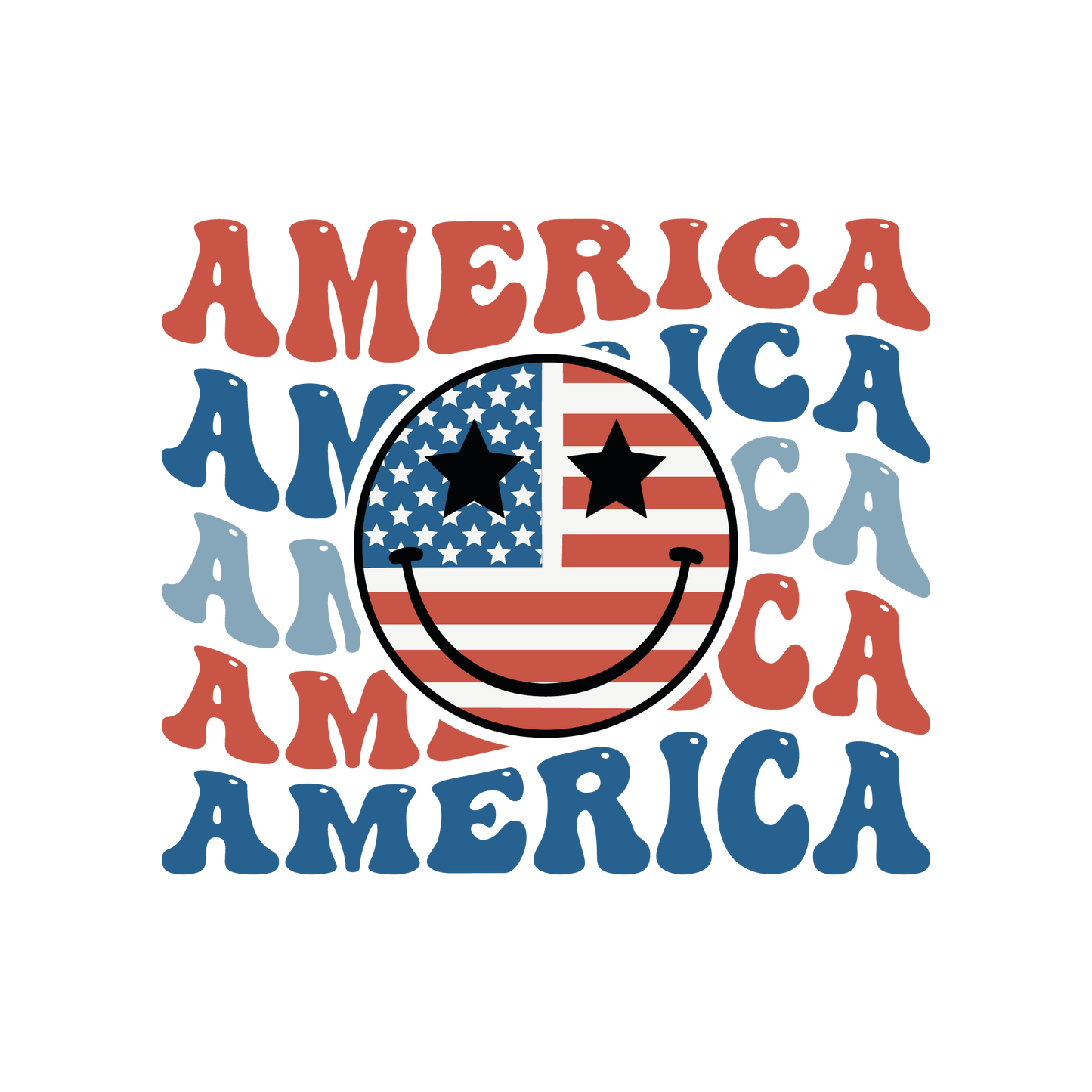 Retro America Smiley Logo