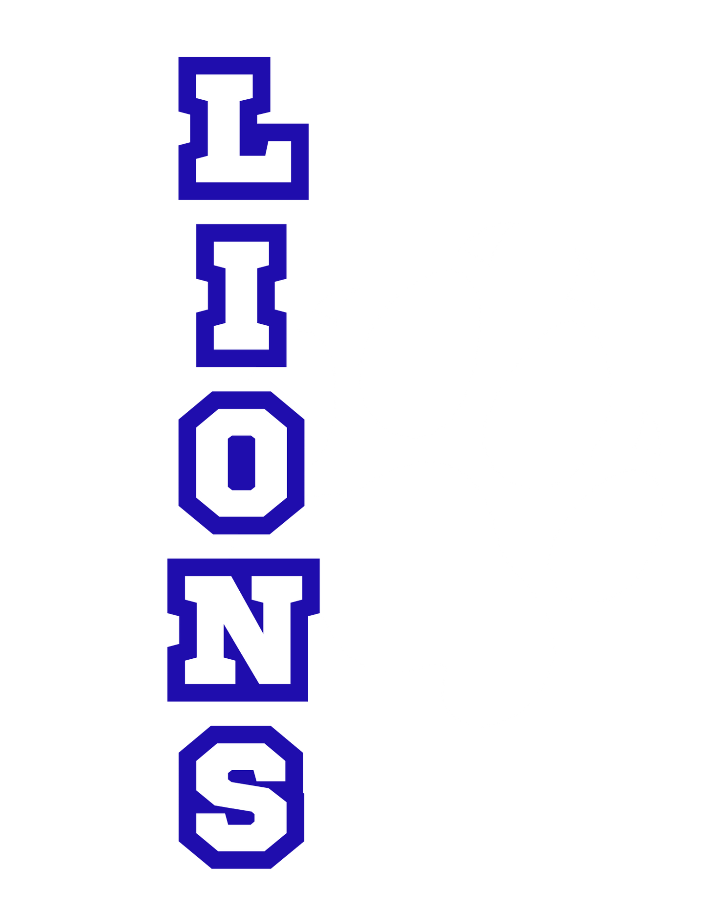 Vertical Lions and White Paw