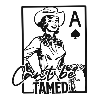Can't Be Tamed Retro Cowgirl Logo