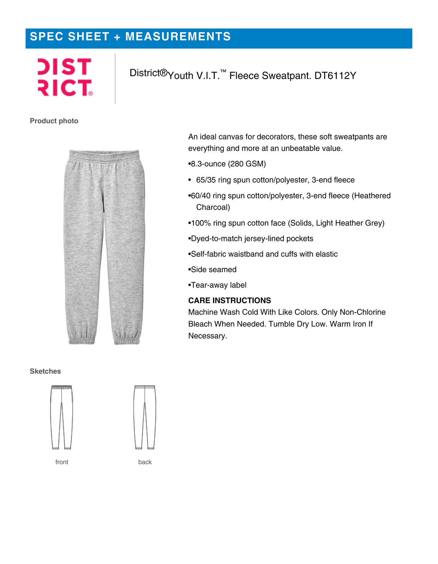 SLDA Navy YOUTH Sweatpants