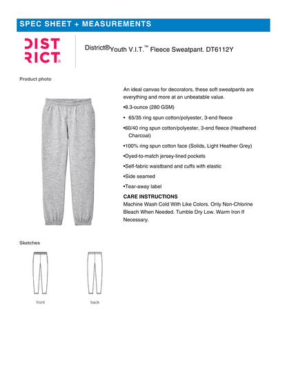 SLDA Navy YOUTH Sweatpants