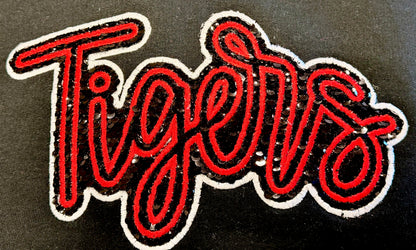 Tigers Double Sequin Applique Logo