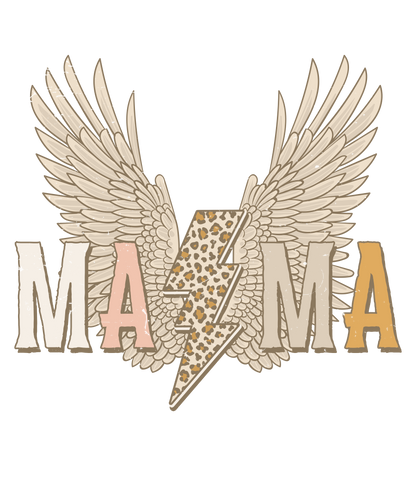 MaMa Tan Wings Distressed Logo