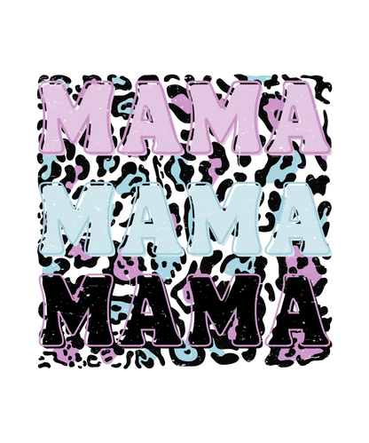 MaMa Stacked Leopard Print Logo