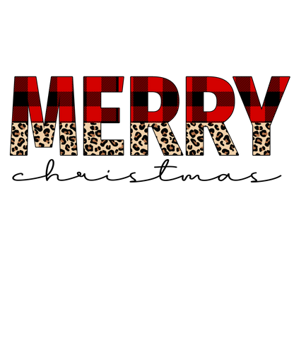 Merry Christmas Buffalo Plaid Logo