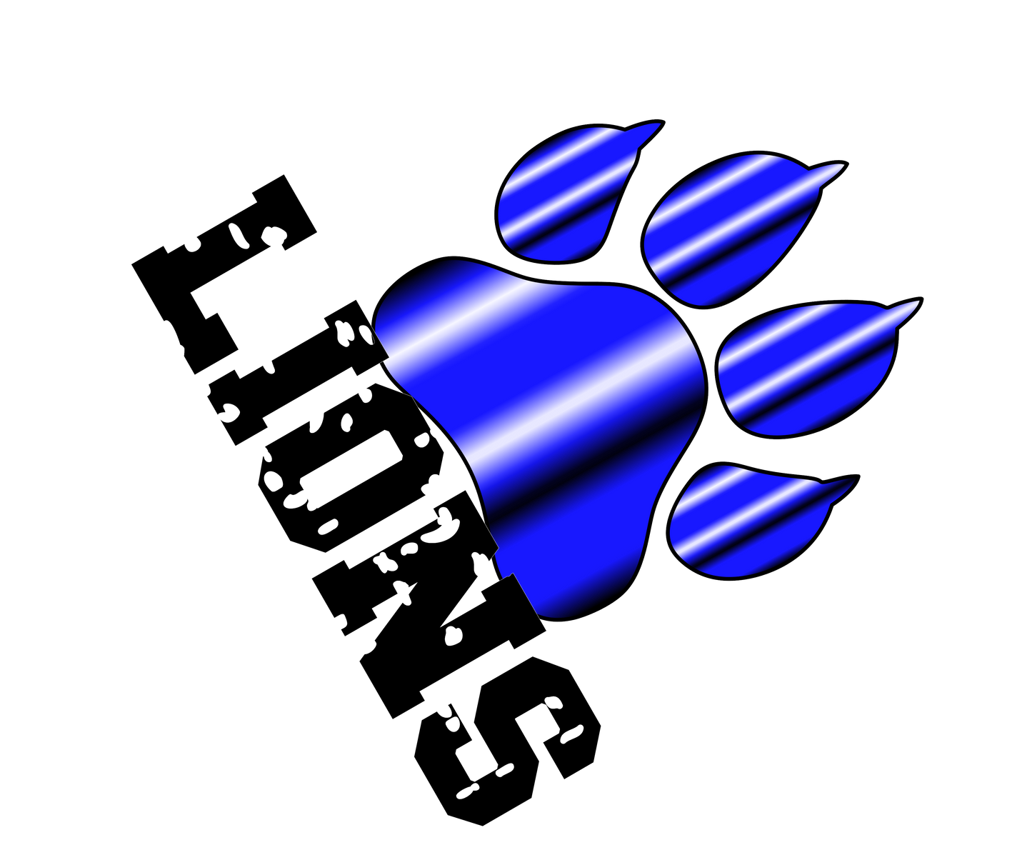 Lions Slanted Paw