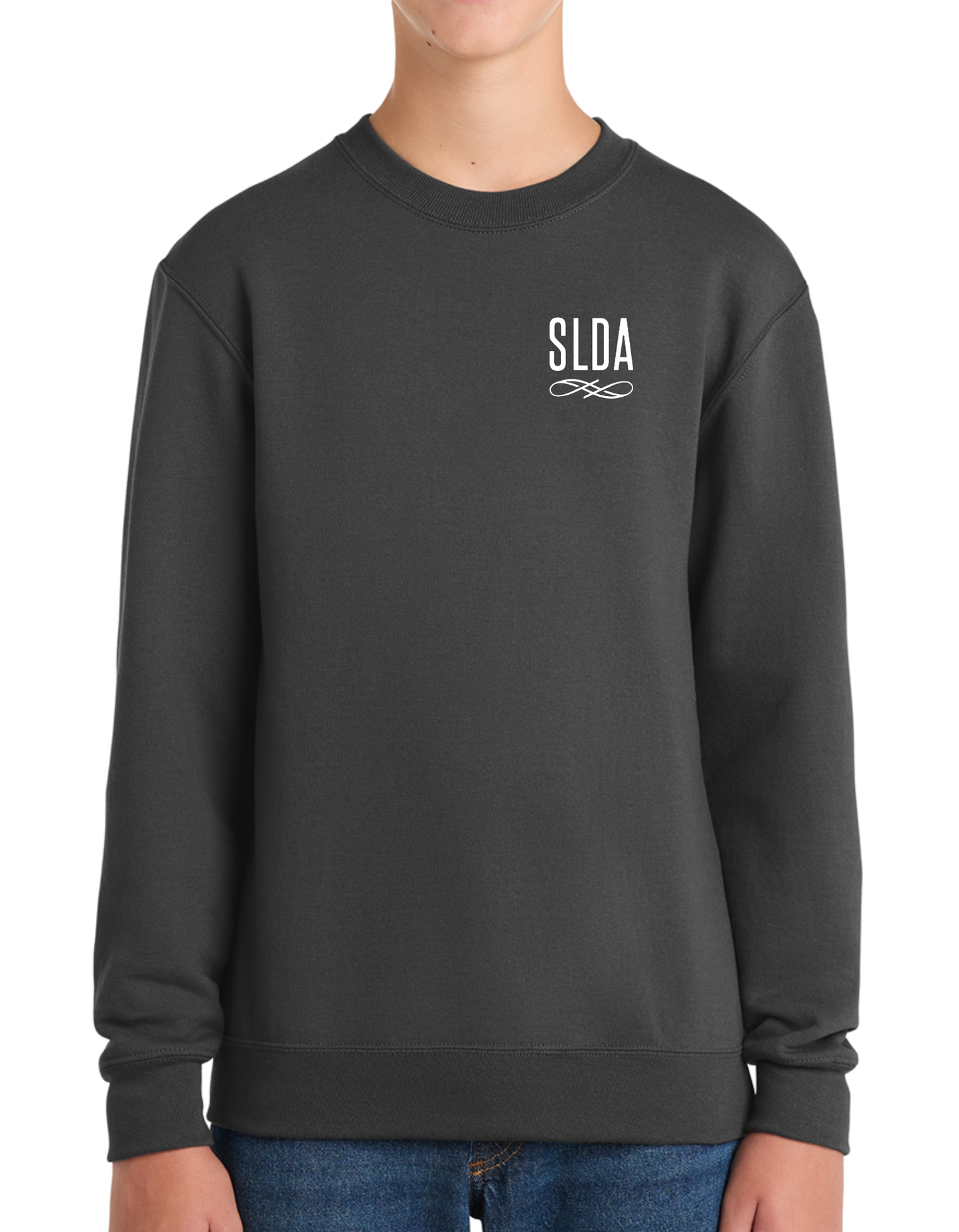 SLDA Charcoal YOUTH Crewneck Sweatshirt