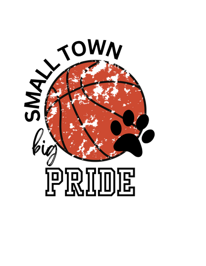 Small Town Big Pride Basketball Bulldogs Paw