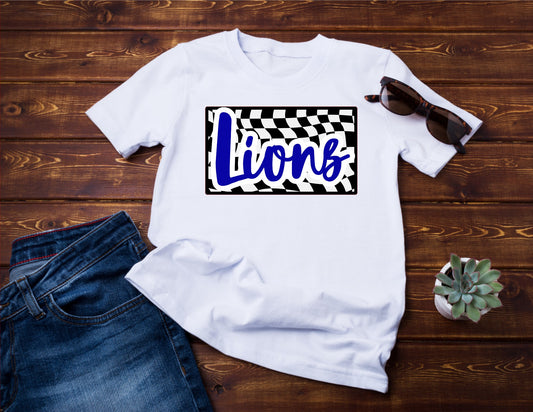 Retro Checkered Lions