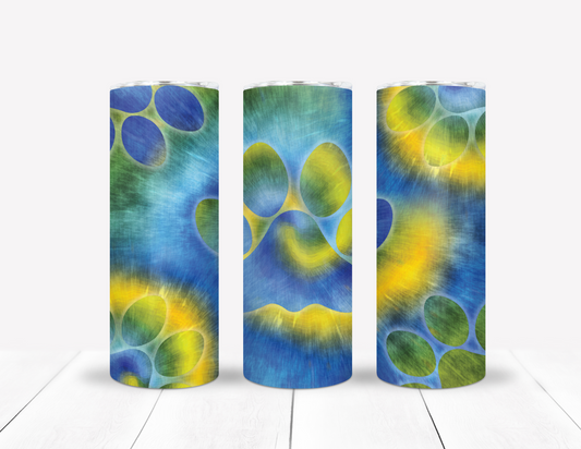 Blue & Gold Lions Tie Dye Tumbler