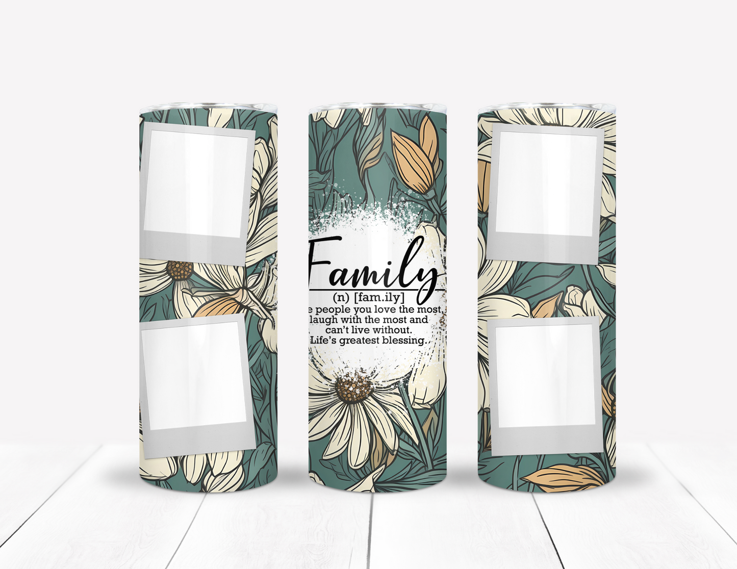 Daisies in Green Custom Picture Tumbler