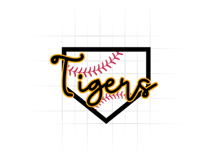 Tigers Baseball Base Logo Tee