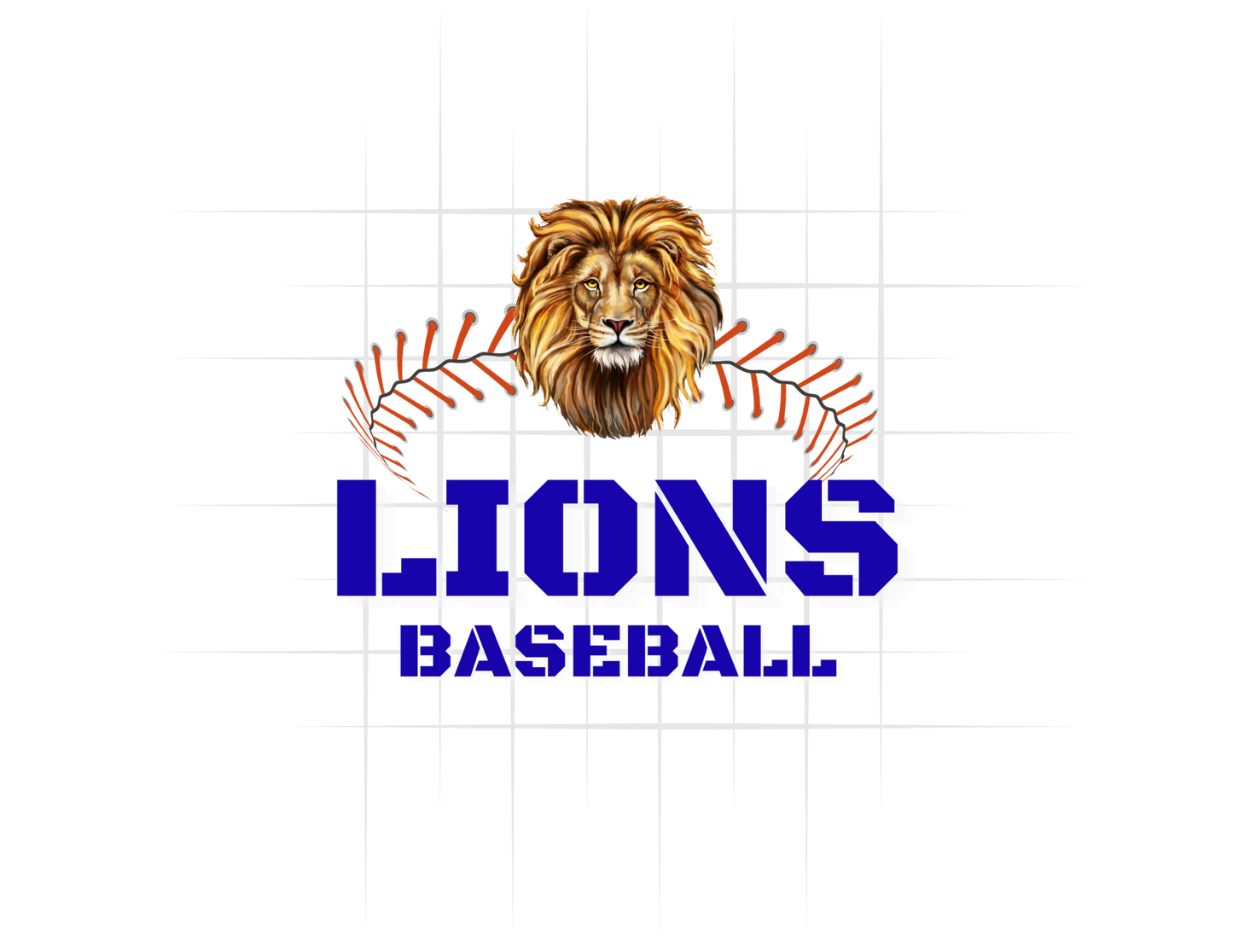Lions Baseball Logo And Laces Tee