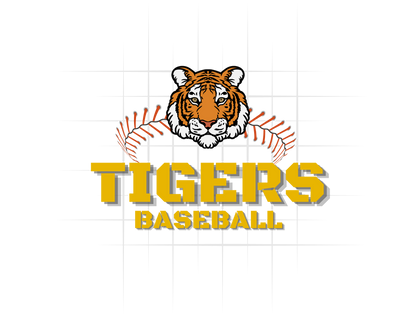 Tigers Baseball Logo And Laces Tee