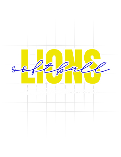 Lions Softball Bat Logo Tee