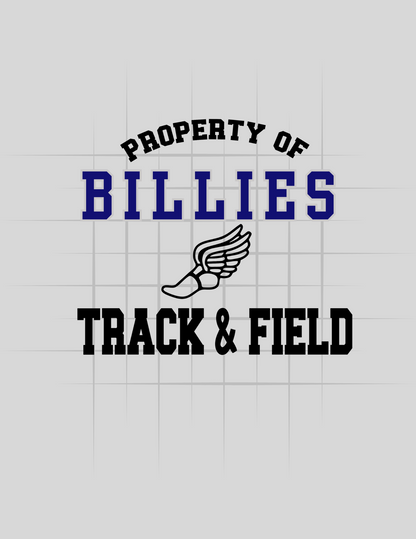 Property of Billies Track and Field  Tee