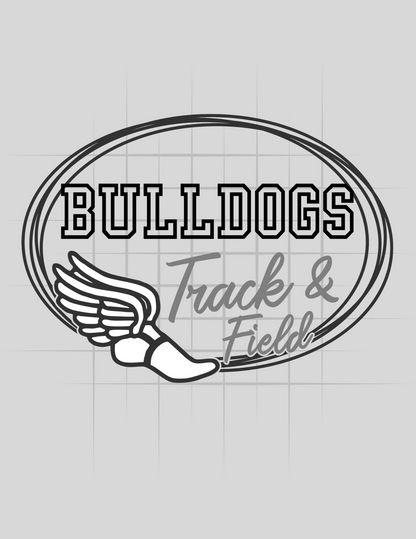 Bulldogs Track And Field Oval Logo Tee