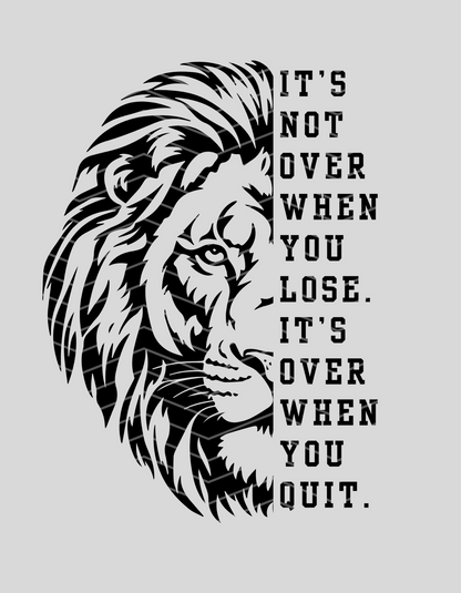 It's Not Over Lions Tee In Black