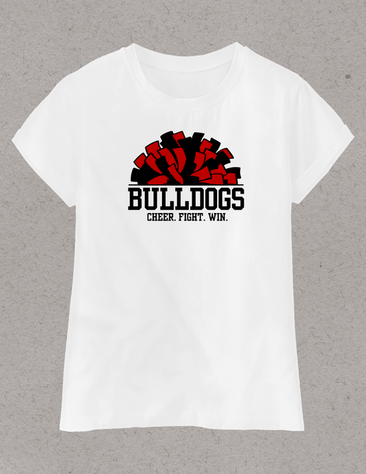 Bulldogs Cheer Fight Win Logo