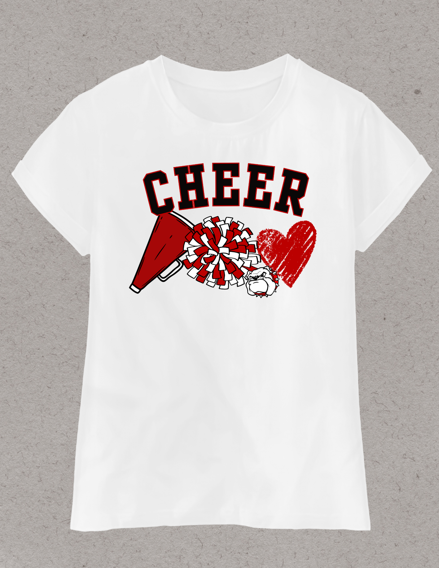 Bulldogs Cheer Logo with the Bulldog in Black