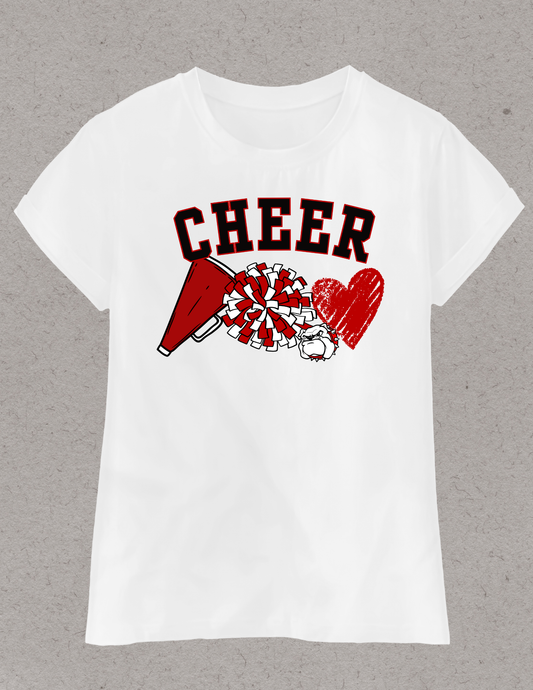Bulldogs Cheer Logo with the Bulldog in Black