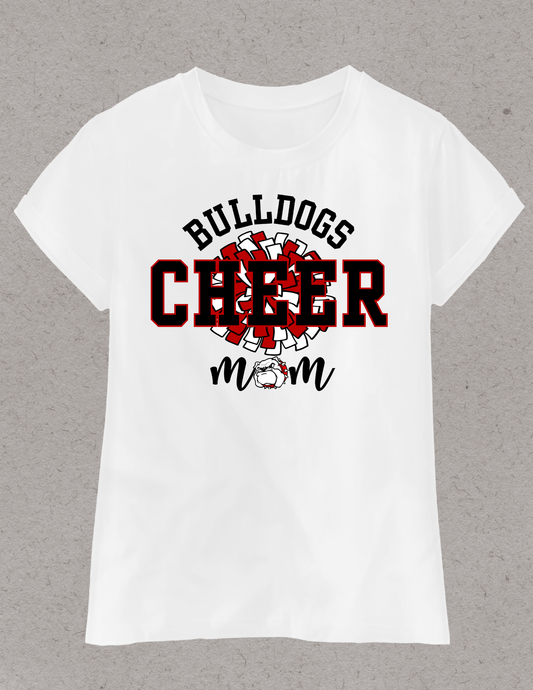 Bulldogs Cheer Mom Logo with the Bulldog in Black