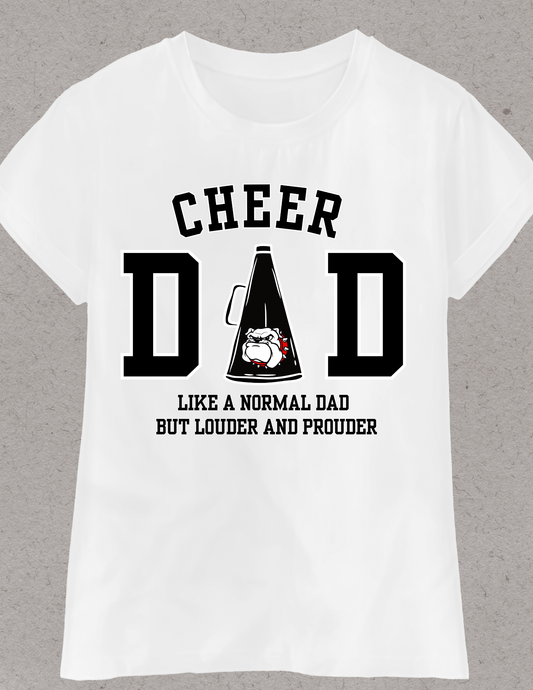 Bulldogs Cheer Dad Logo in Black Loud And Proud